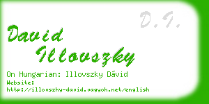 david illovszky business card