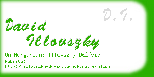 david illovszky business card